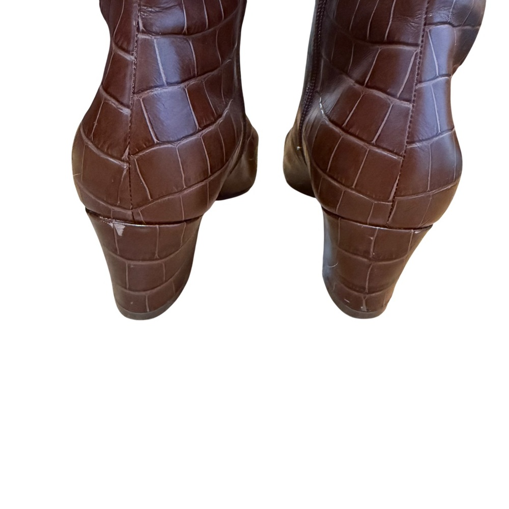 Wide Calf, Naturalizer Melanie Croc-Embossed Heeled Boots, Women’s 8 - Picture 6 of 7